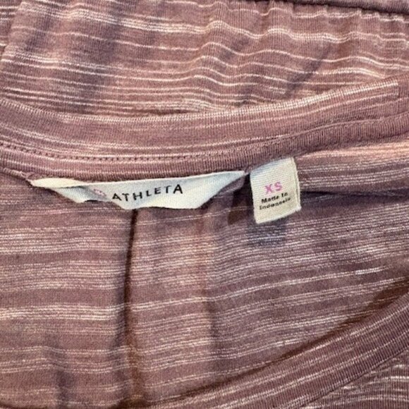 Athleta Beyond Soft Avenues Ruched Athletic Dress in Purple & White – Size XS - Picture 6 of 8